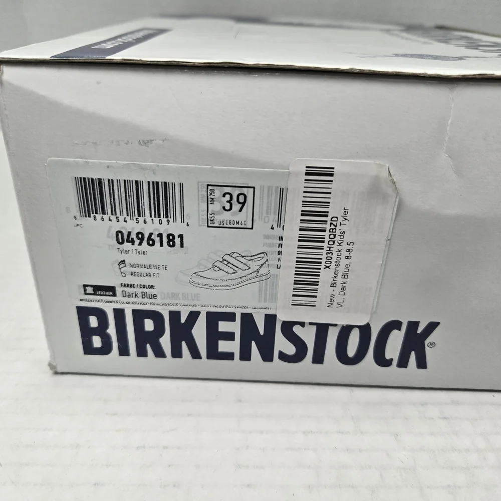 Birkenstock Unisex Tyler Oxford Velcro Closure Blue Suede Shoes EU 39 US W8 M6 - Picture 12 of 12